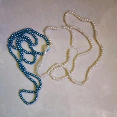 بند مرواریدی آبی وسفید