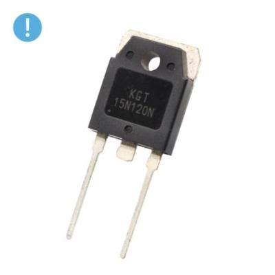 مجموعه 3 عددی ترانزیستور IGBT کد KGT15N120NDH کره ای مارک KEC پکیج TO-3PN - کارکرده