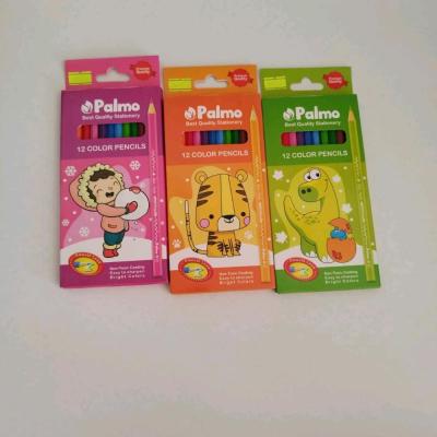 مدادرنگی 12 رنگ مقوایی پالمو(مناسب برای جوایز مدرسه)