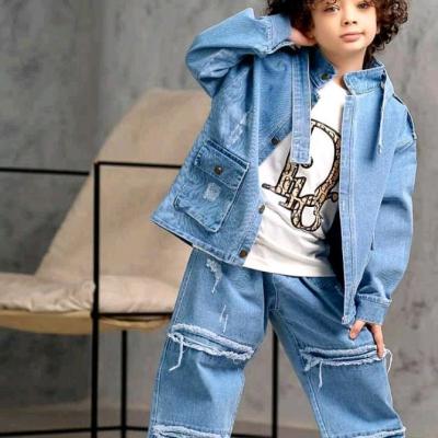 ست سه تکه جین پسرانه دخترانه مدل دیور