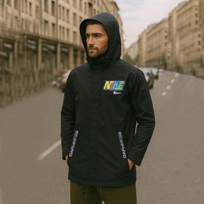 اورکت برزنتی ضدآب مردانه رنگ مشکی