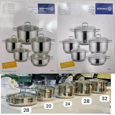 سرویس قابلمه کرکماز 10پارچه آستراترکیه اصل (هزینه ارسال پس کرایه))شیشه-158702