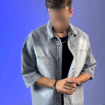 پیراهن جین باکسی کت جین‌ باکسی ضخیم گرم بالا