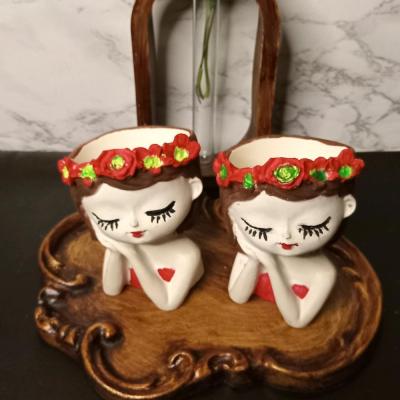 مجسمه دختر سنگی ارتفاع 8 سانت