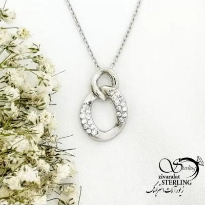 گردنبند نقره عیار925 آویز کارتیر کد 19629