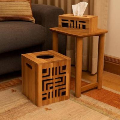 جا سطل و دستمال تمام چوب