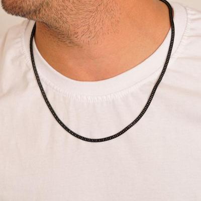 زنجیر جدید مردانه مشکی. استیل کارتیر (اورجینال). JK2..