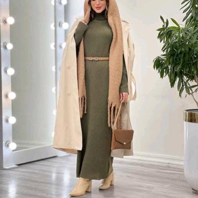 پیراهن زنانه پشمی درجه یک مدل بافت