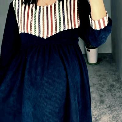 پیراهن بارداری و شیردهی مخمل سنتی