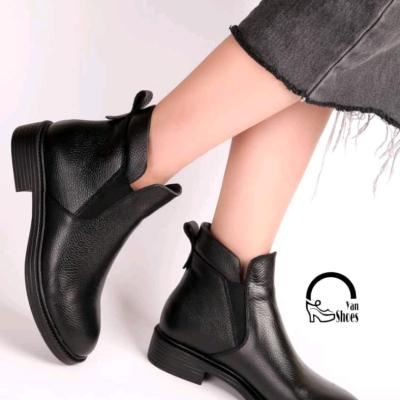 نیم بوت زنانه چرم گاوی