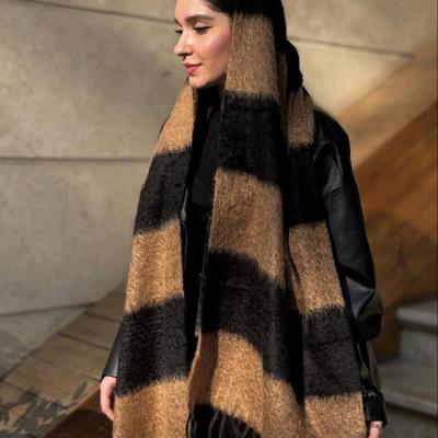 شال موهر طرح بندی دو رو وارداتی کد 560