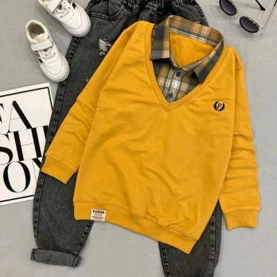 بلوز تک دو یقه پسرانه