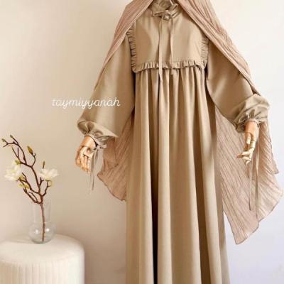 رویه زنانه کرپ مدل مانتو عبایی یقه چین دار شیک کرپ