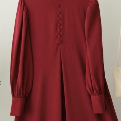 رویه زنانه کرپ مدل مانتو عبایی دکمه دار کرپ سایزبندی