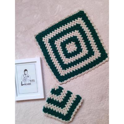 جانماز بافتنی رو میزی بافتنی