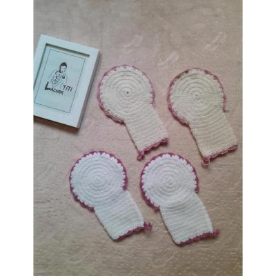 لیف حمام بافتنی ساده رنگ سفید