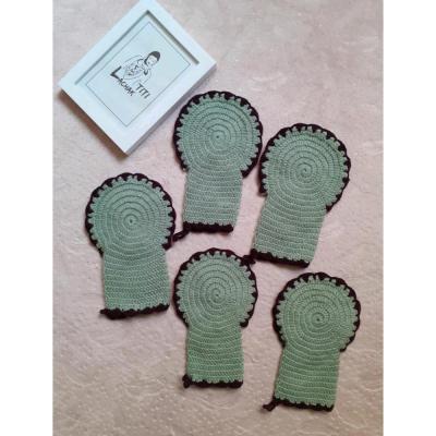 لیف حمام بافتنی ساده رنگ سبز