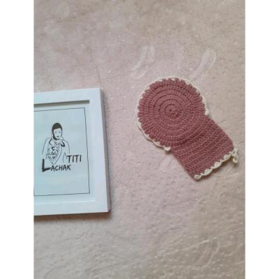 لیف حمام بچگانه بافتنی رنگ صورتی