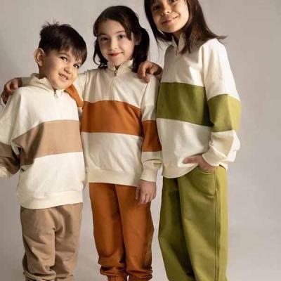 ست دوتیکه بلوز نیم زیپ و شلوار پسرانه دخترانه عیدانه