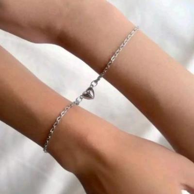 ست دستبندظریف دوستی با مگنت قلبی-157403