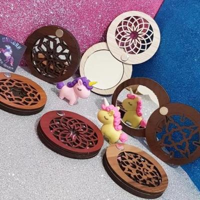 آینه جیبی چوبی پک 36 عددی مناسب گیفت هدیه مدارس عروسی