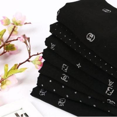 شال مشکی کرپ حریر مجلسی نقره کوب