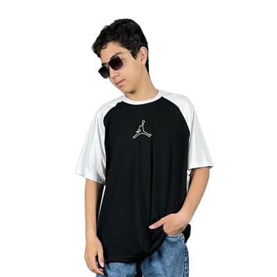 تیشرت آستین کوتاه طرح جردن رنگ مشکی