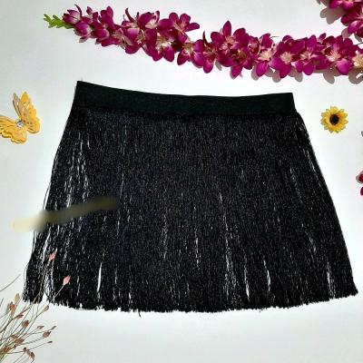 دامن فانتزی ریشه ای سفید و مشکی