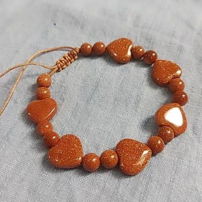 دستبند سنگ دلربا قلبی