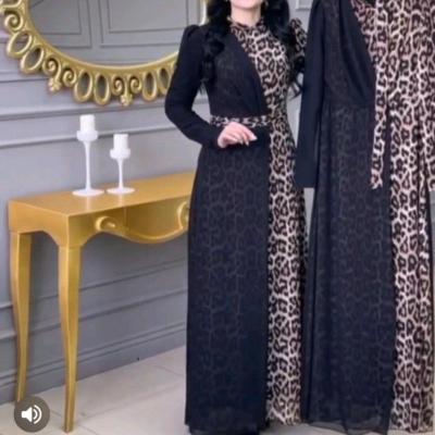 پیراهن مهمانی زنانه کرپ مدل ماکسی کراش آیوا و حریرتور ترنج-156445