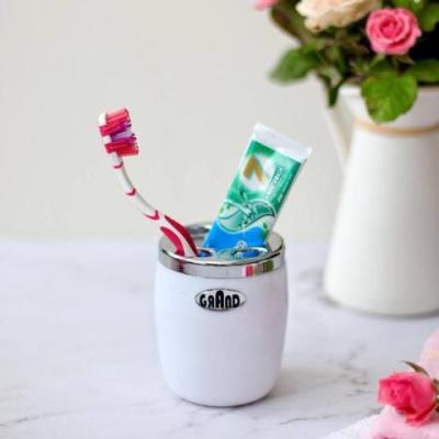 جا مسواک گرد درب کروم