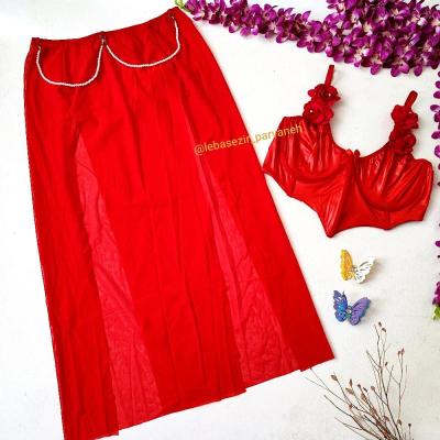 نیم تنه فنردار دامن مرواریدی فری سایز تا 44