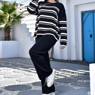 ست بافت زنانه بلوز شلوار بافت