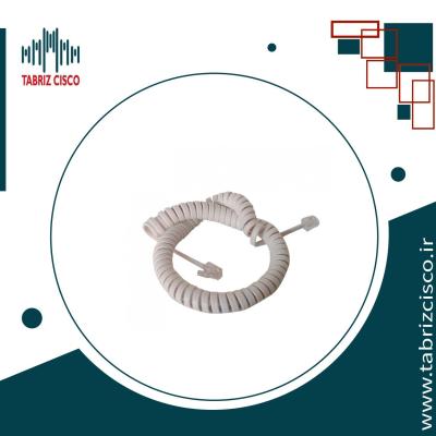 سیم گوشی تلفن مدل فنری سفید