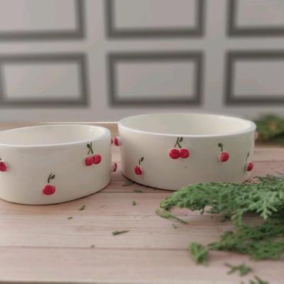 ست کاسه ماگ برجسته سرامیکی |دوعددی قطر10و14