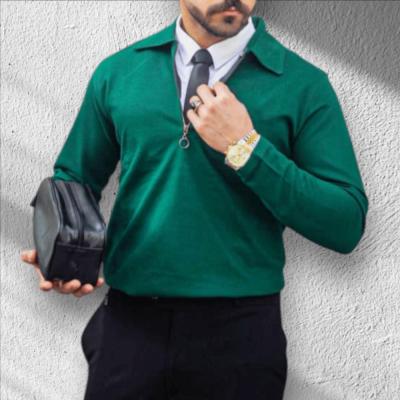 پیراهن نیم زیپ مردانه