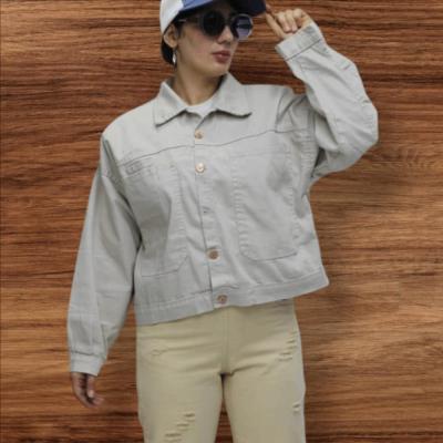 کت کراپ کوتاه کتان زنانه و دخترانه