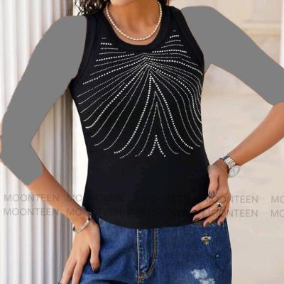 تاپ یقه نگینی