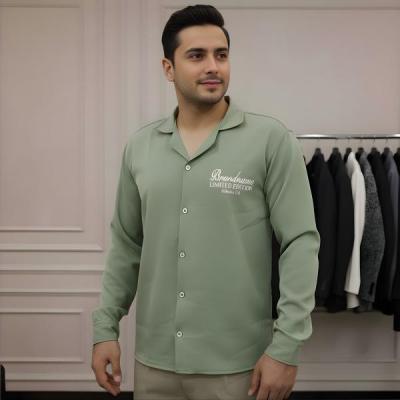 پیراهن مردانه مازاراتی آستین بلند رنگ سبز-157970