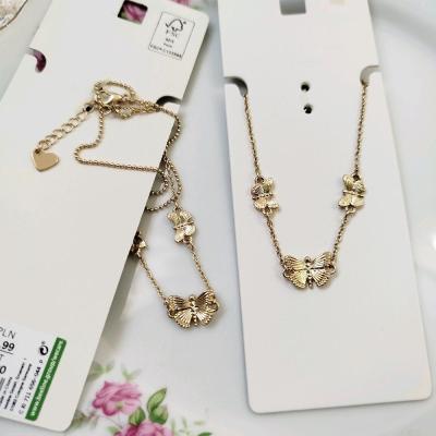 دستبند دو لاین پروانه طلایی