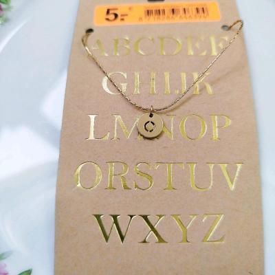 گردنبند حرف انگلیسی او طلایی وارداتی