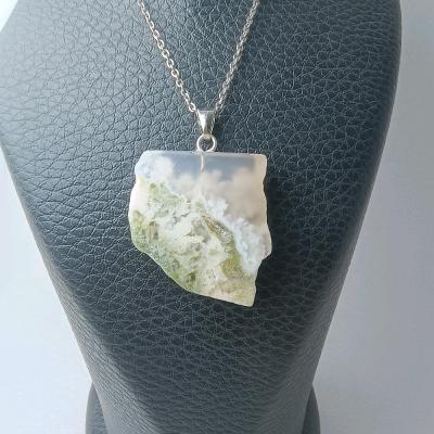 گردنبند عقیق گل یخی معدنی م820