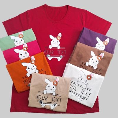 تیشرت زنانه نخ پنبه طرح خرگوش