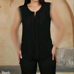 شومیزتاپ مشکی زنانه مجلسی حریر-131078