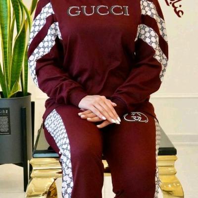 ست بلوز شلوار پاییزه زنانه مدل GUCCI جنس دورس 3 نخ تو کرکی درجه یک