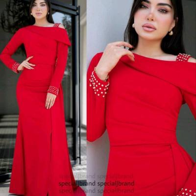 پیراهن مهمانی زنانه کرپ jh مدل ماکسی محدثه