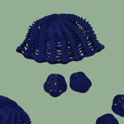 کلاه و گوشواره بافتنی آبیس