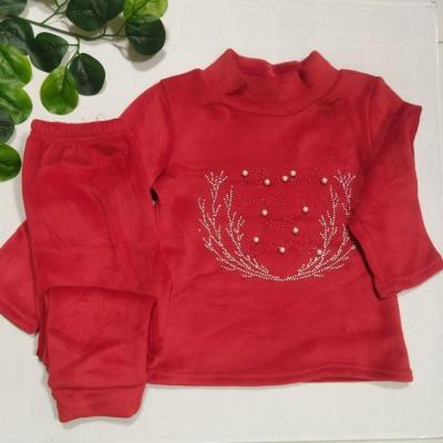 ست بلوز شلوار مخمل دخترانه st63y