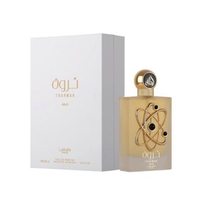 ادکلن زنانه لطافه مدل ثروت گلد طلایی حجم 100 میل