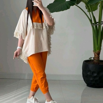 مانتو شلوار زنانه لنین مدل ست مانتو شلوار لنین مدل شیدا 7300-151819